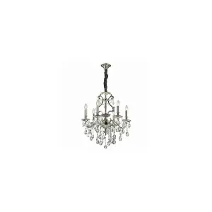 Luminosa Gioconda  6 Light Crystal Chandelier Antique Silver Finish, E14