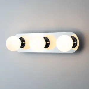 Polished Chrome 3X5W LED Bathroom Wall Light