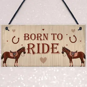 Red Ocean Horse Sign For Stable Hanging Plaque Horse Sign Funny Birthday Xmas Gift For Horse Lover