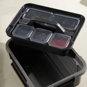 Ezy Storage Bunker tough Grey Insert tray with 2 compartments