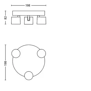 Philips LED Star 3 spot Plate Aluminium