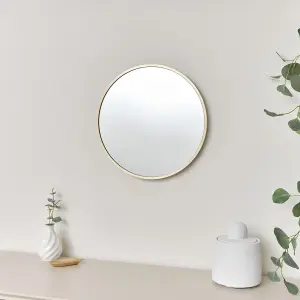 Melody Maison Round Gold Wall Mirror - 40cm x 40cm