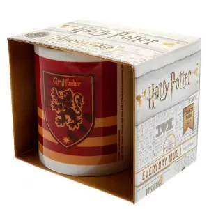 Harry Potter Stripe Mug White/Scarlet/Yellow (One Size)