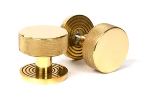 From The Anvil Polished Brass Brompton Mortice/Rim Knob Set Knob (Beehive)