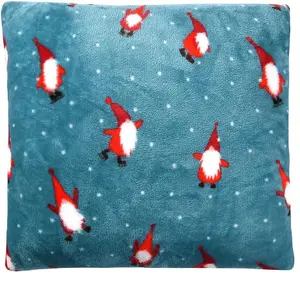 Smart Living Super Soft Ice Skating Xmas Gonk Santa Filled Cushion