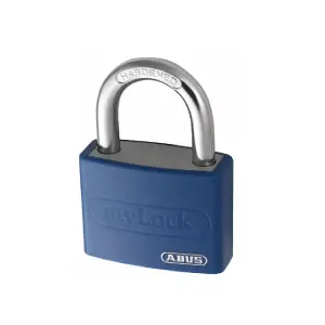 ABUS Mechanical T65AL/40mm My Lock Aluminium Padlock Blue Keyed Alike 6401