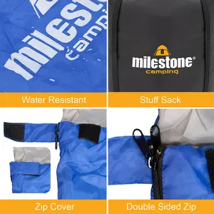 Milestone Camping Double Envelope Sleeping Bag with Pillows