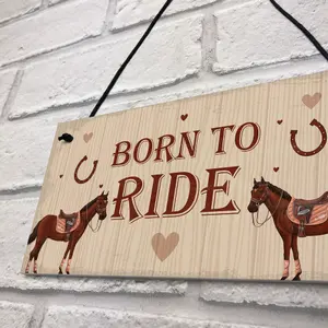 Red Ocean Horse Sign For Stable Hanging Plaque Horse Sign Funny Birthday Xmas Gift For Horse Lover