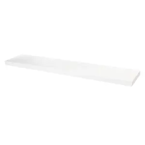 GoodHome Cusko White Rectangular Floating shelf (L)118cm x (D)23.5cm