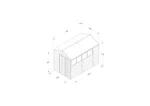 4LIFE Apex Shed 6x10 - Double Door - 4 Window