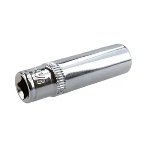 3/8" Deep SAE Socket 1/4" Drive 48mm Length 6 Point Chrome Vanadium Steel