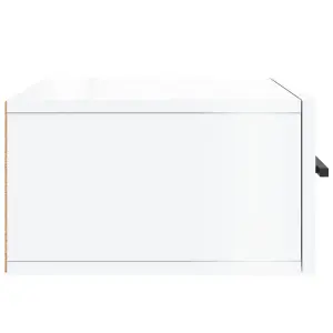 Berkfield Wall-mounted Bedside Cabinet High Gloss White 35x35x20 cm