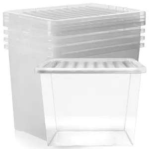 3 x 80 Litre Multipurpose Plastic Storage Containers Useful Boxes Complete With Lids