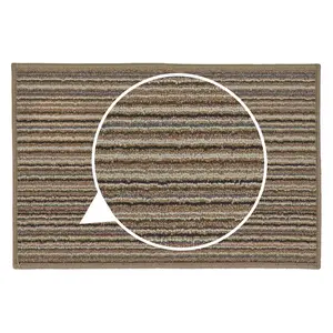  Non-Slip Indoor Door Mat Beige / Rectangle W40 x L60 cm