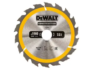 DeWALT DT1943 Construction Cordless Circular Saw Blade 190 x 30mm x 18T