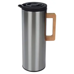 Polkton 1L Thermal Vacuum Jug Double Wall Insulated Stainless Steel Coffee Carafe