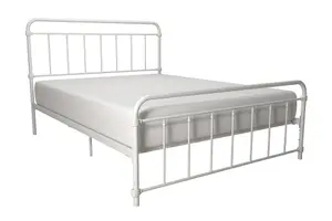 Wallace Metal Bed White, Double