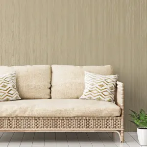 Galerie Metallic Fx Gold Metallic Abstract Stripe Textured Wallpaper