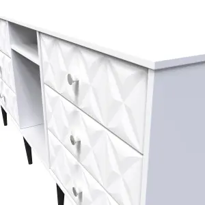 Toledo 6 Drawer Sideboard in White Matt (Ready Assembled)