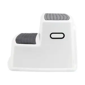 Dual Height Step Stool - Toddlers & Kids Potty Training Stool - Soft-Grip Anti Slip Kids Bathroom Stepping Stool