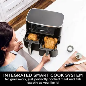 Ninja AF451UK Foodi MAX 9.5L Dual Zone Air Fryer With Smart Cook System And Probe