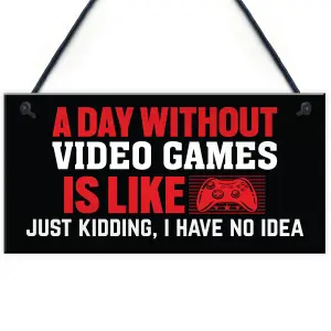 Red Ocean Gaming Sign For Boys Bedroom Funny Gamer Gift Hanging Sign Gaming Wall Art For Games Room Gift For Boys