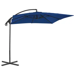 Berkfield Cantilever Umbrella with Steel Pole 250x250 cm Azure