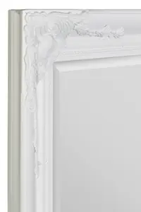 MirrorOutlet Buxton White Large Leaner Mirror 140 x 109cm