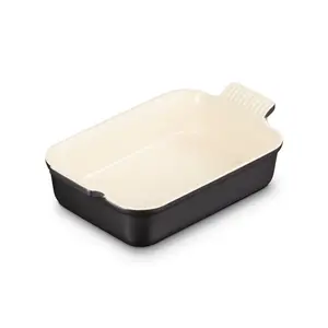 Le Creuset Stoneware Heritage Rectangular Dish Satin Black / 26cm