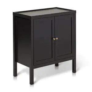 Olessja 2 Door Sideboard in Noir Black