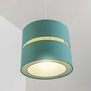 CGC Two Tier Teal Layer Lampshade Shade 30cm Ceiling Pendant Table Lamp Bedside Bedroom Lounge Hallway Kitchen