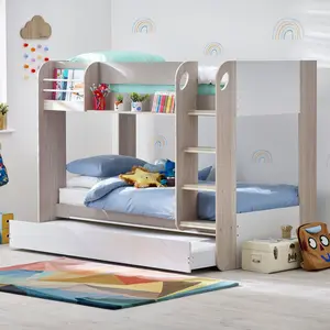 Anguiano Single (3') Standard Bunk Bed with Trundle Taupe/White