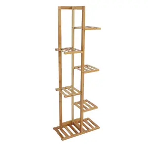 6 Tier 7 Pot Wood Plant Stand for Room Corner Balcony Patio 1250mm(H)