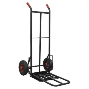 Sealey Heavy Duty Sack Truck With PU Tyres 300kg Capacity Black CST990HD