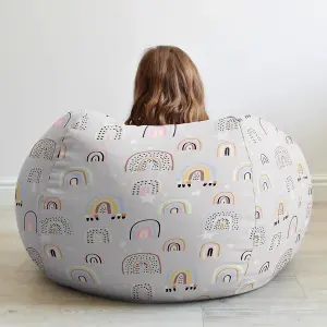 rucomfy Printed Indoor Rainbow Star Medium Children's Beanbag