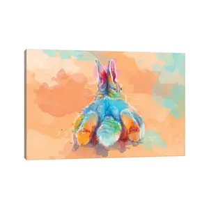 Bunny Butt by Flo Art Studio - Print on Canvas Wrapped Canvas / 26"H x 40"W