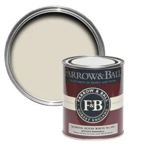 Farrow & Ball Estate School house white Eggshell Metal & wood paint, 750ml