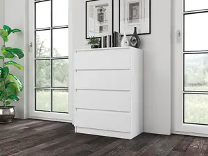 M4 Malwa Chest of Drawers White