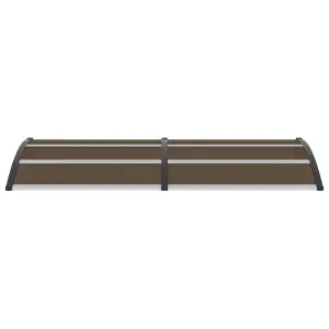 Berkfield Door Canopy Black 240x100 cm PC