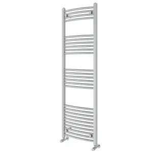 Right Radiators 1600x500 mm Curved Heated Towel Rail Radiator Bathroom Ladder Warmer Chrome