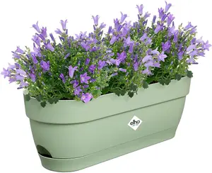 Elho Vibia Campana Recycled Plastic Trough Plant Pot 50cm Pistachio Green