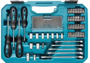 Makita 87 PC Mechanics Spanner Socket Screwdriver Set General Maintenance Kit +