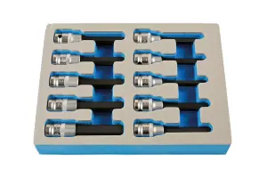 Laser Tools 7162 10pc Long Hex Bit Set 1/2" Drive