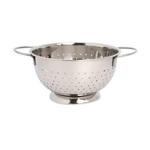 Buckingham Hemisphere  Colander Strainer  Stainless Steel HeavyDuty Kitchen Drainage Tool 21 cm