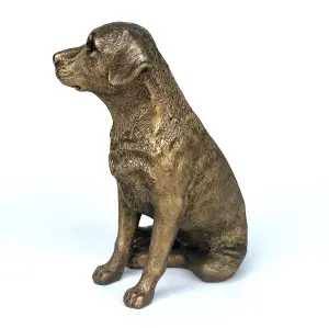 Labrador figurine from the Leonardo Reflections Bronzed range, gift boxed.