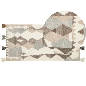 Wool Kilim Area Rug 80 x 150 cm Multicolour ARALEZ