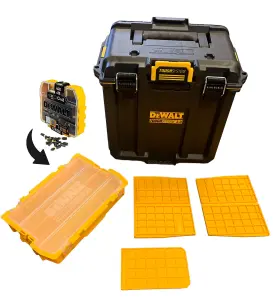 Dewalt Toughsystem 2 DWST08035-1 Half Width Deep Tool Box Divider +25pc Bit Set