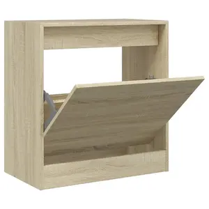 Shoe Cabinet Sonoma Oak 60x34x63.5 cm Engineered Wood