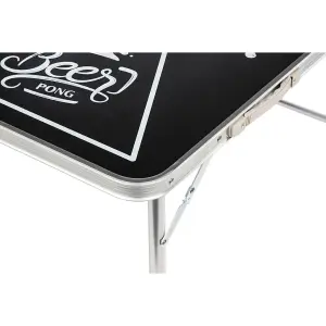 HI Pong Folding Table Flexible and Height Adjustable Black