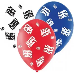 Amscan Great Britain Latex Union Jack Balloons (Pack of 6) Red/Blue/White (One Size)